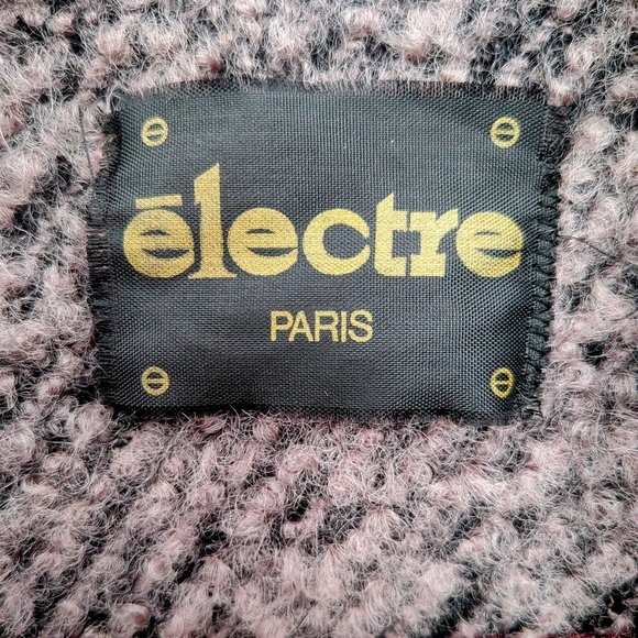 Électre Paris Vintage Mohair Wool Long Coat – Marled Pink/Brown/Black, Size L - Picture 7 of 10